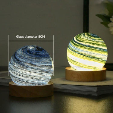 boule lumineuse galaxie 8cm